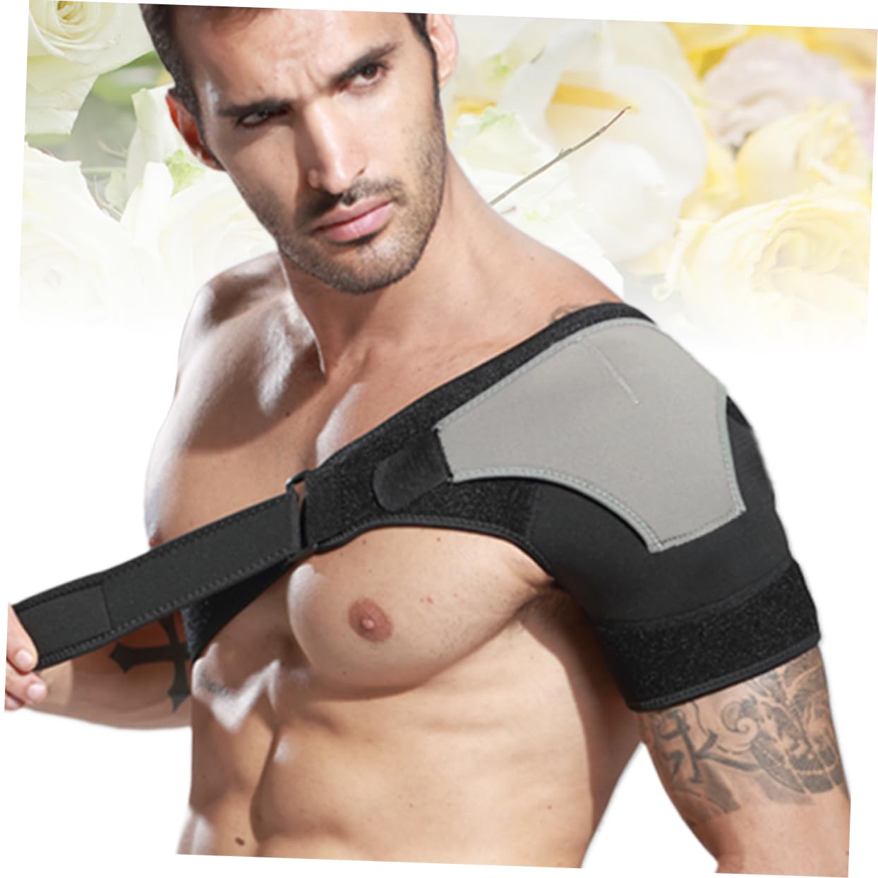 FOMIYES Compressible Shoulder Brace Adjustable Straps Shoulder Strap Support for Sports Pain Alleviation Comfortable Shoulderpad