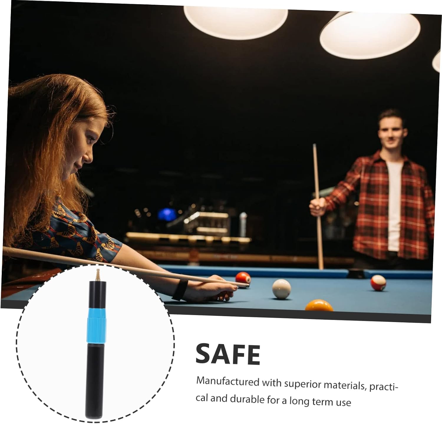 YARNOW Billiard Cue Extension Rod Easy Installation Prolong Stick Billiard Extension Handle for Enhanced Performance and Comfort Pool Games