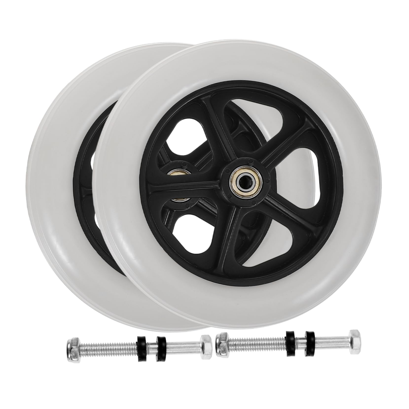 BCOATH 2pcs Wheelchair Wheel Universal Wheels Wheelchair Parts Wheels for Wheelchair Multipurpose Wheelchair Accessory Replaceable Wheelchair Accessory Multipurpose Wheel Replacement