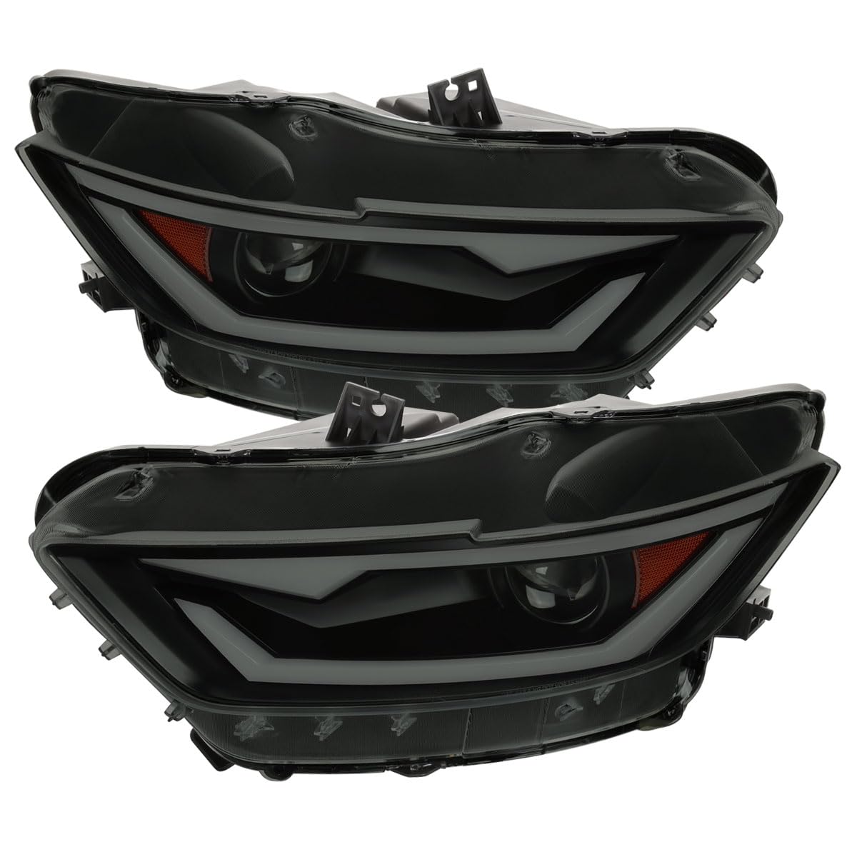 For 15-20 18-20 HID/Xenon Projector Headlights Lamps+LED Bar