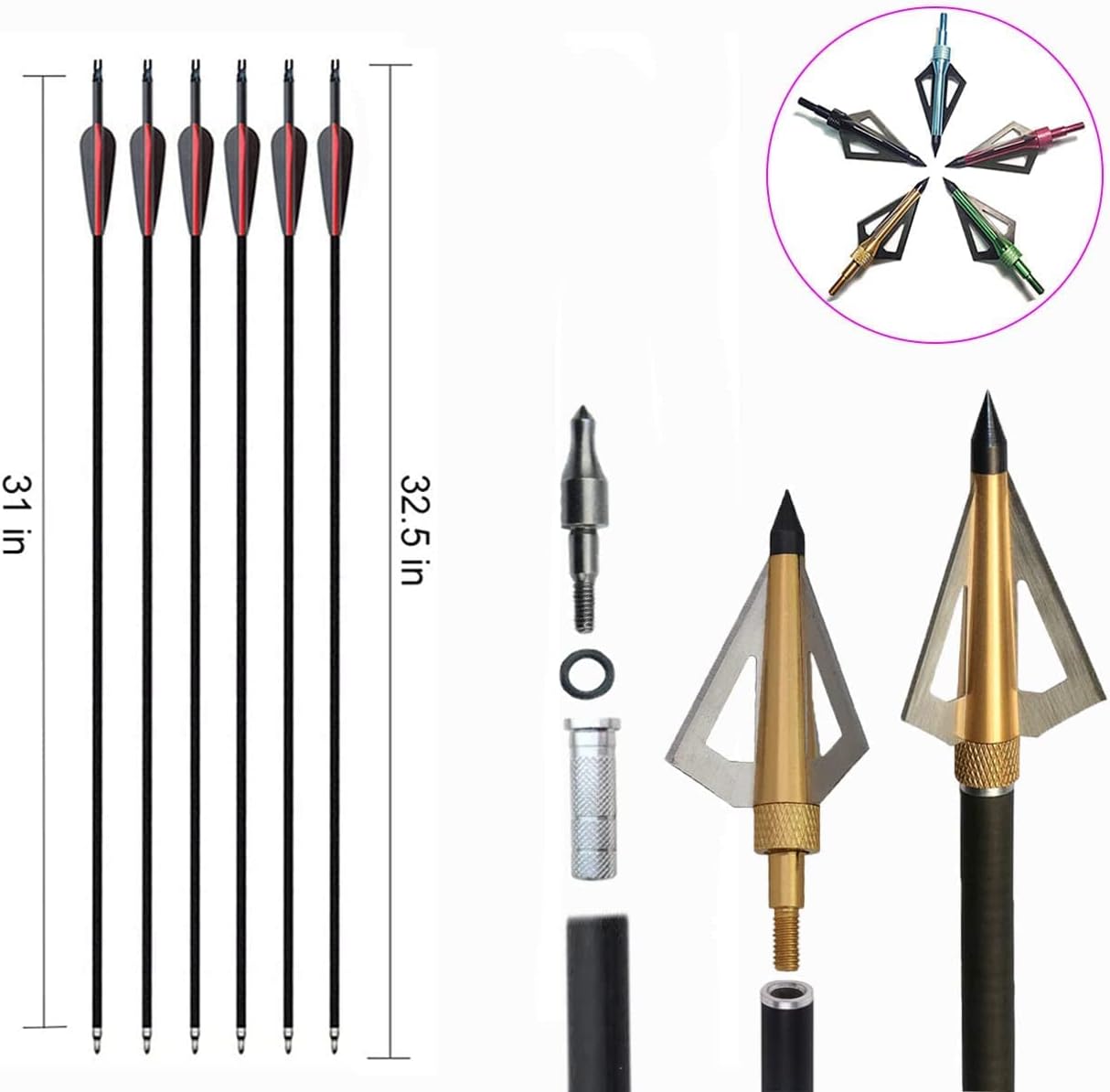 Monleap Archery 51" Takedown Recurve Bow and Arrows Set for Adults Metal Riser Longbow Kit Right Hand Straight Bow for Beginner Hunting Shooting Practice 30 40 50lb