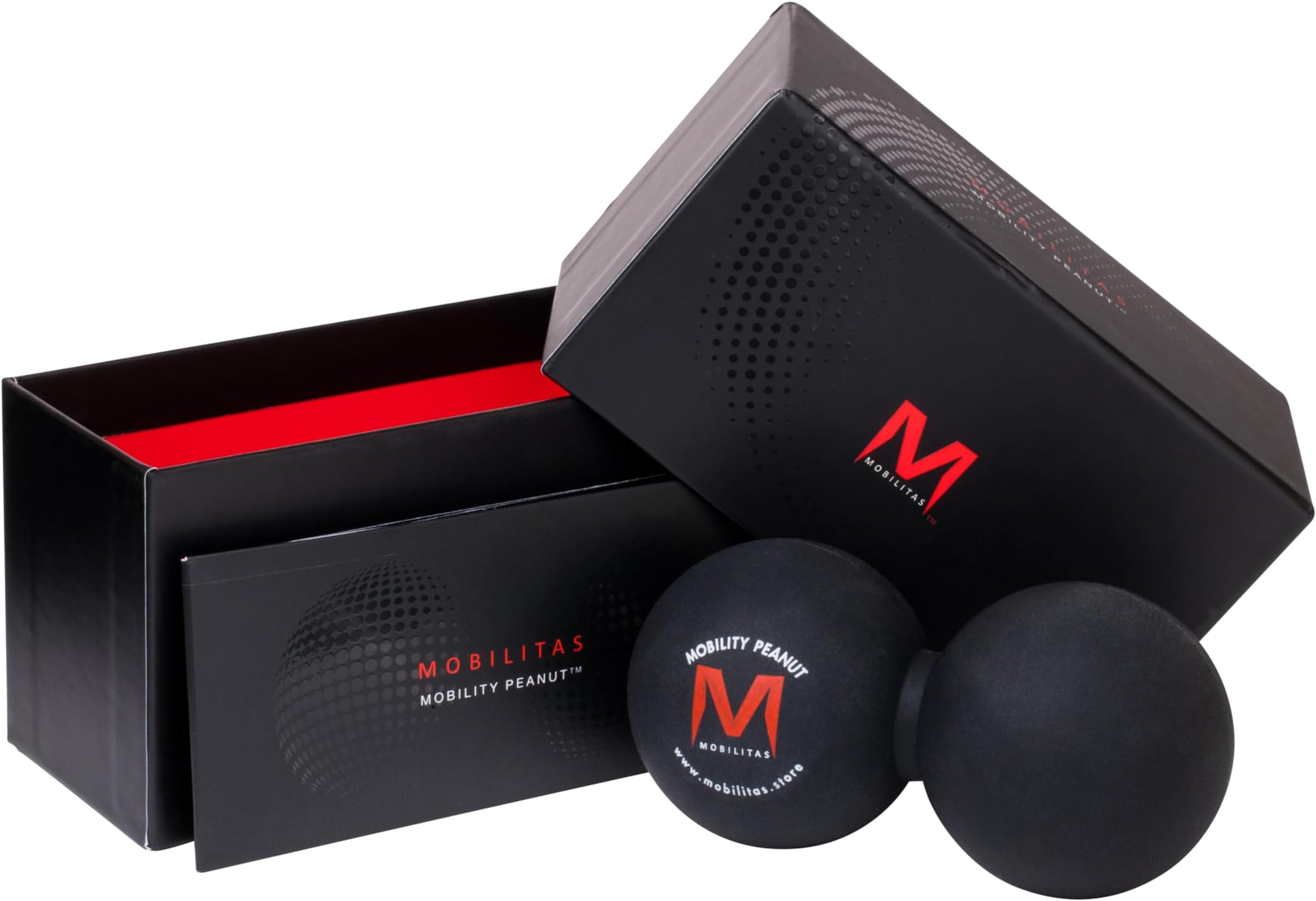 Mobility Peanut Massage Ball - Higher Quality Double Lacrosse Ball with Stronger Grip & Durability. Myofascial Release Ball, Suboccipital Release Device, Peanut Ball for Back & Spine Roller