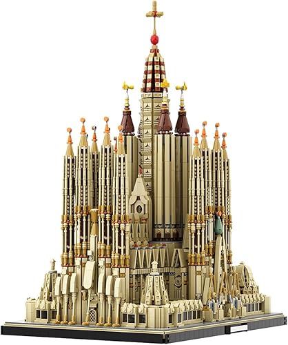 Miniatura 3 de Juego de bloques de construcción Sagrada Familia, colección Skyline, 10049 piezas de España, modelo de ciudad de Barcelona; kit de construcción de