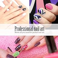 Vista 7 de Teenitor Pinceles para arte de uñas, kit de diseño de esmalte de uñas 3D con 15 pinceles de gel de uñas, 5 unidades, 12 colores, 10 cinta adhesiva