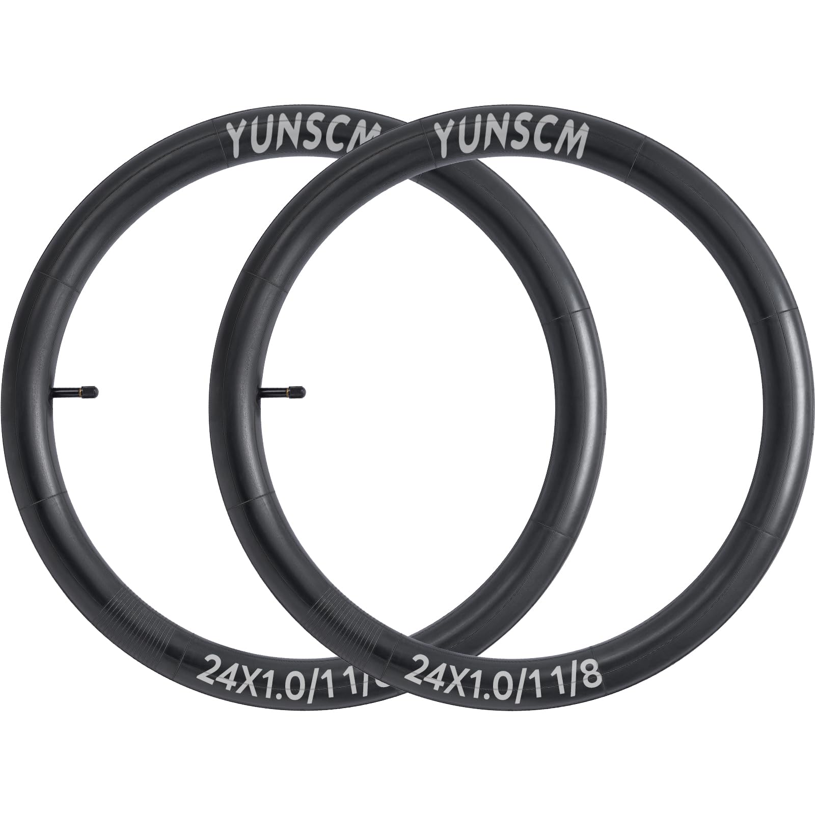 YunSCM 2PCS 25/28-540 épaissies Chambre à air 24X1.0 24x1 1/8 AV32mm Valve Compatible 24 Pouces Chambre à air pour Fauteuil Roulant