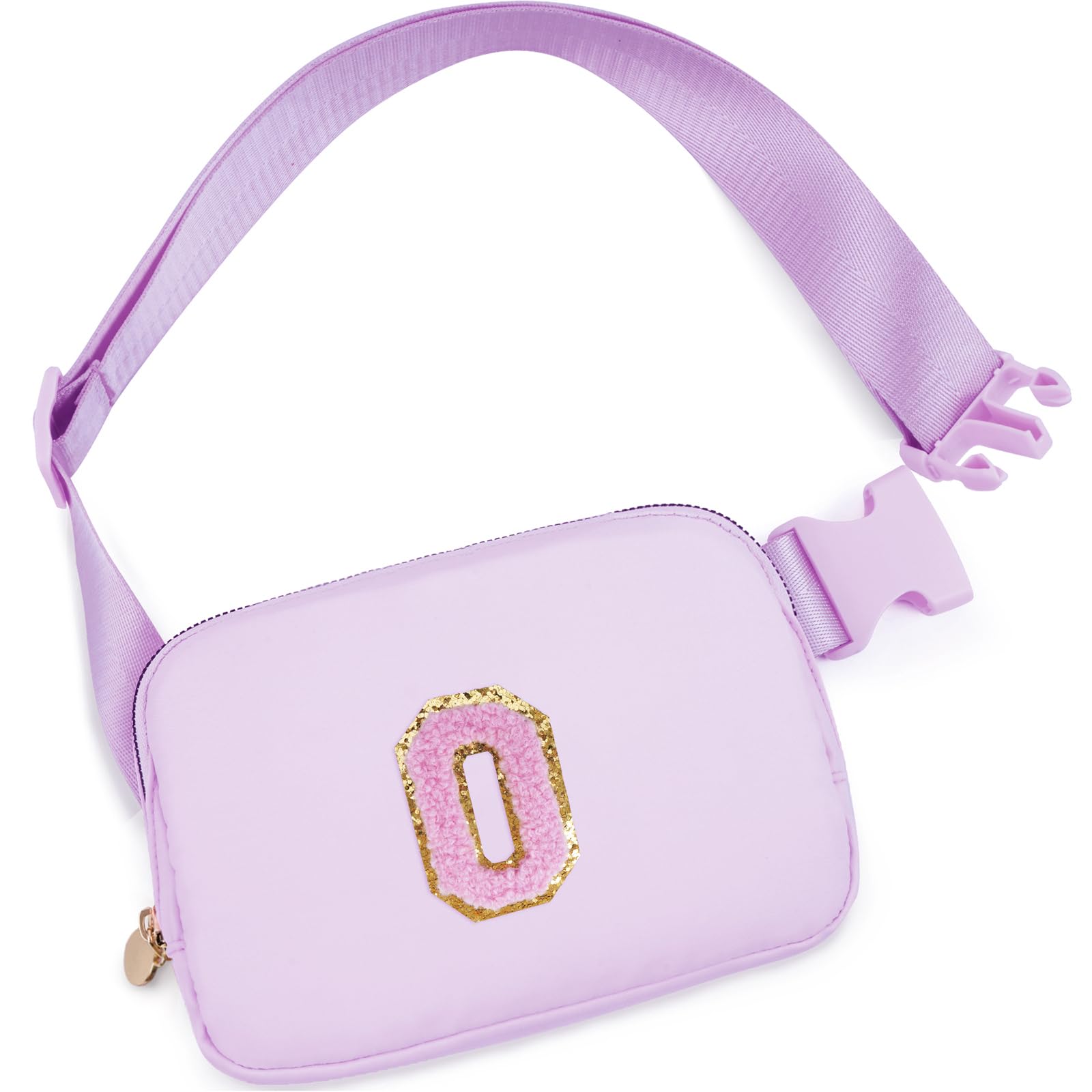 Uygafly Gifts for Girls Kids,Initial Fanny Pack Crossbody Purse Lavender,O