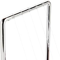 Vista 8 de Péndulo cuna de Newton, bolas cinéticas para la decoración del escritorio en la oficina (7 x 7.1 x 5.9 pulgadas)