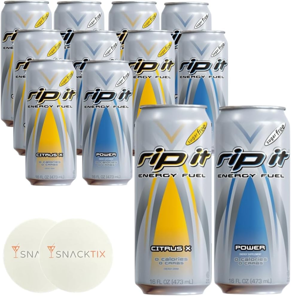 Rip It Energy Drink Variety Pack 12 Cans of 16 fl oz Each