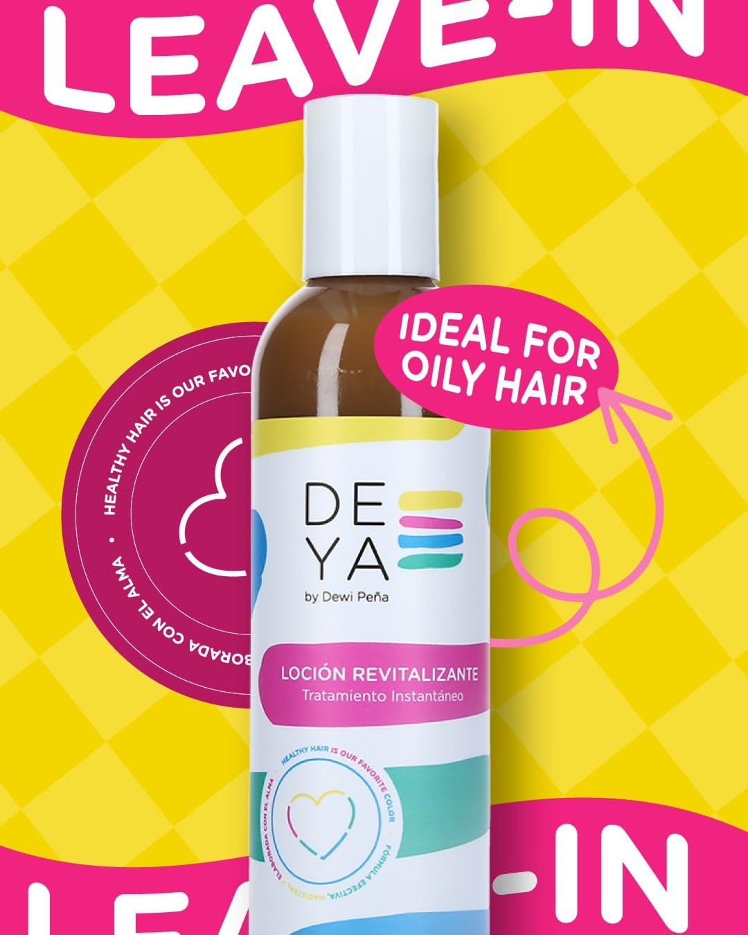DEYA Locion Revitalizante- Revitalizing Lotion Leave In for Deep Hidration With Apple Extract And B6 For Hair Growth and Strenght. 8 OZ
