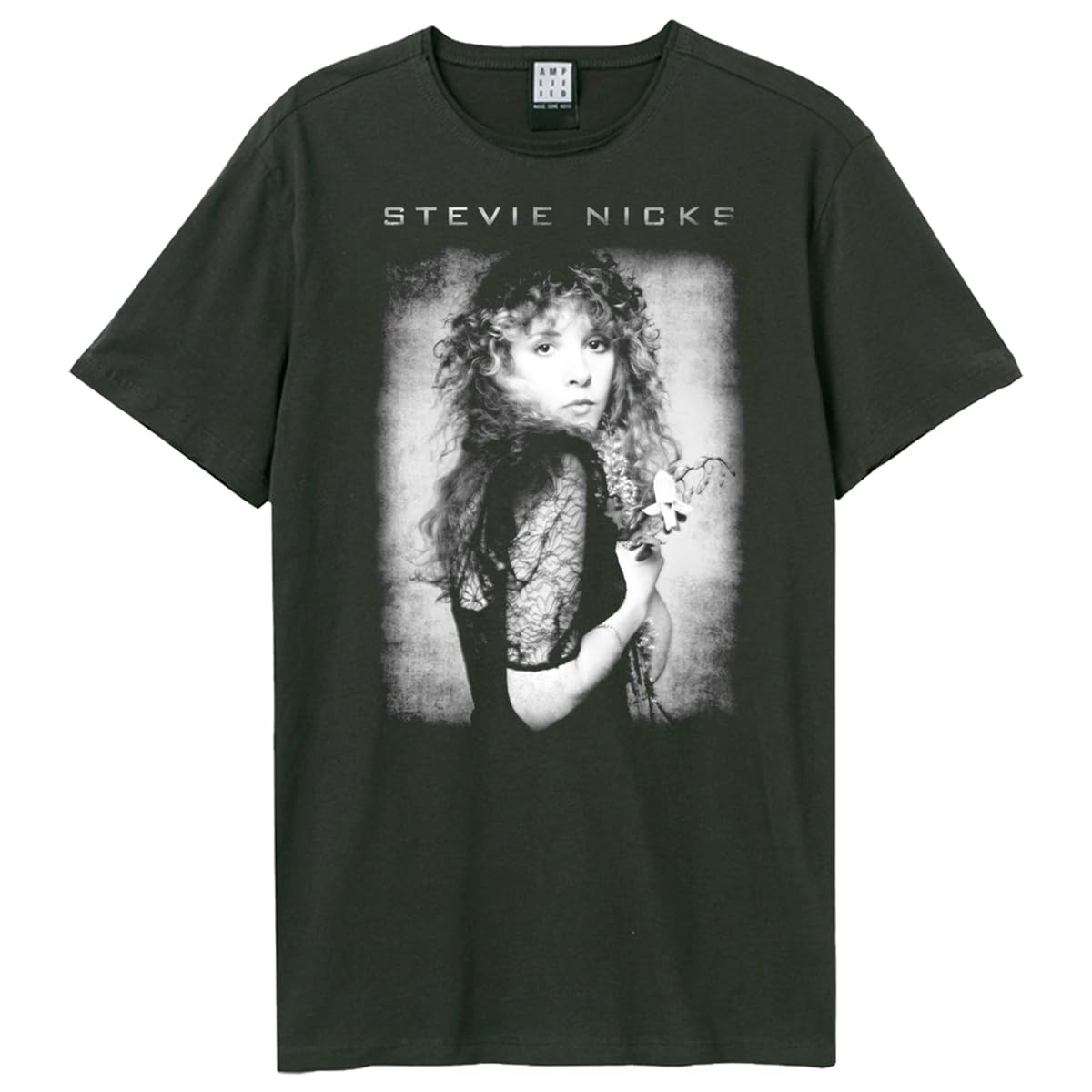 Amplified Unisex Rarities Stevie Nicks Graphic Tee Charcoal 3XL Cotton