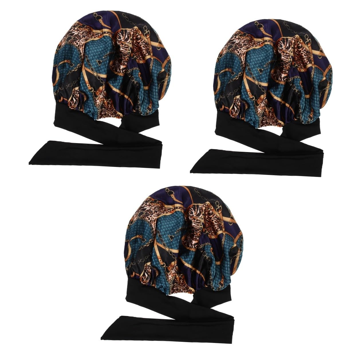 minkissy 3piezas Gorro De Satén Elástico Para Mujer Gorro De Dormir y Transpirable Para Uso Diario y Diseño Práctico y Cómodo