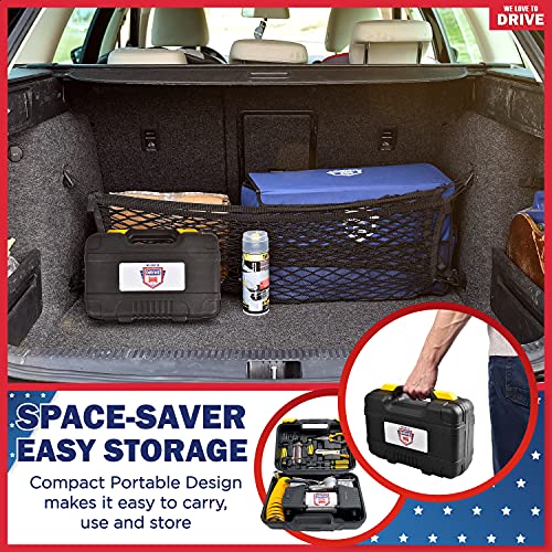 Kit de reparo de bomba de ar e pneu – Compressor de ar portátil de 12 V CC 150 PSI e kit de emergênc