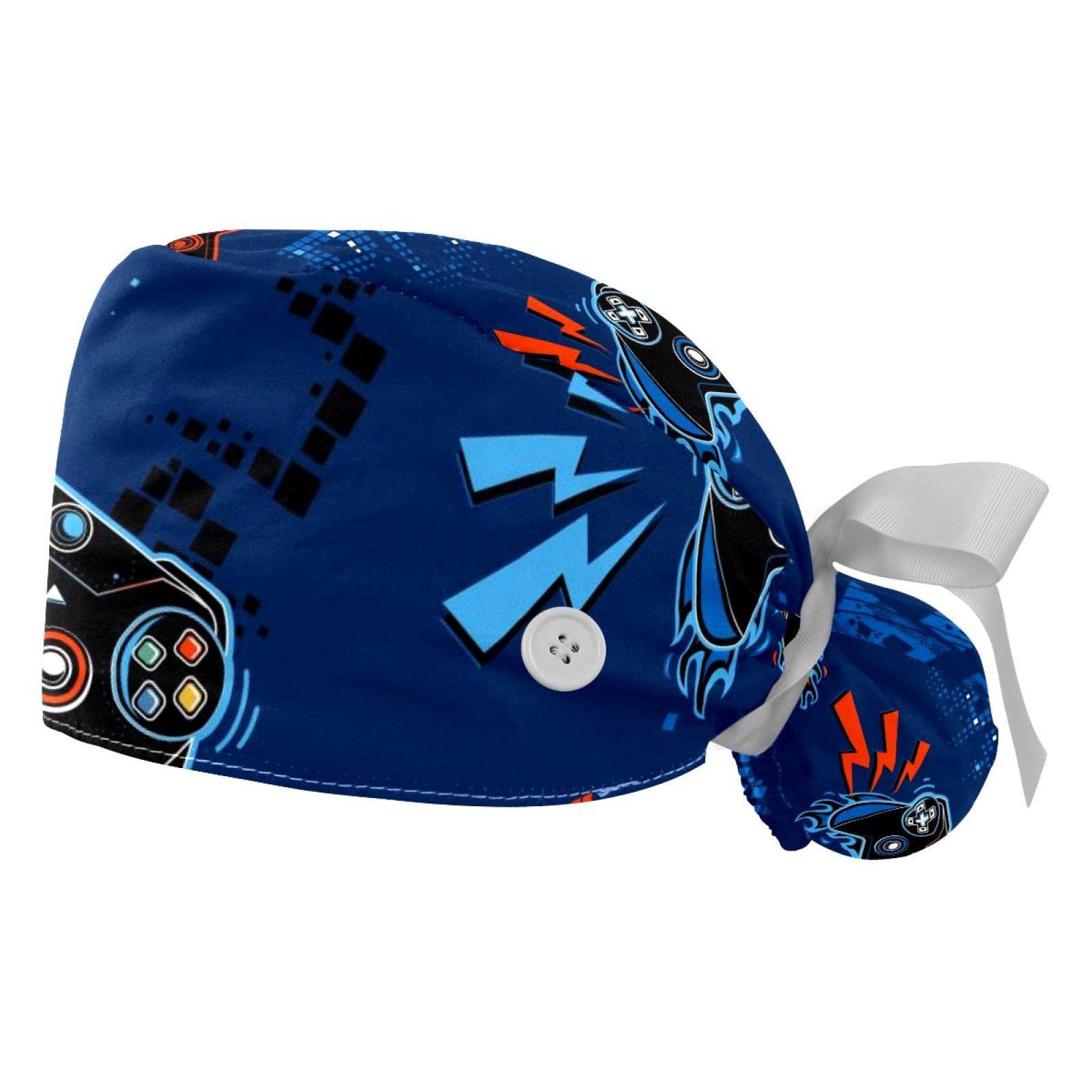 Bonnet de travail avec bouton lot de 2 taille unique - 7
