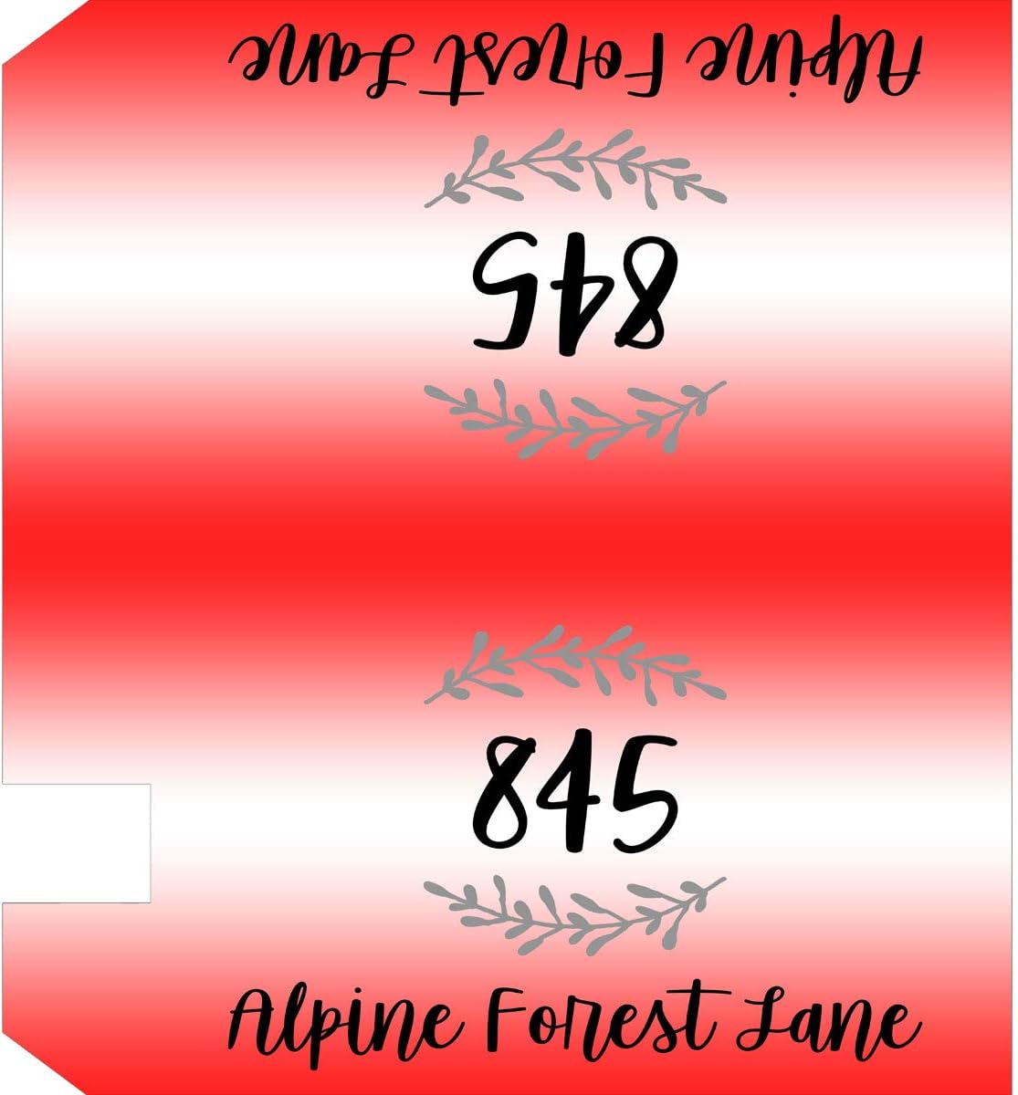 VWAQ Customized Mailbox Address Magnetic Cover - Plain Personalized Mailbox Decor - PMBM5 (Red)