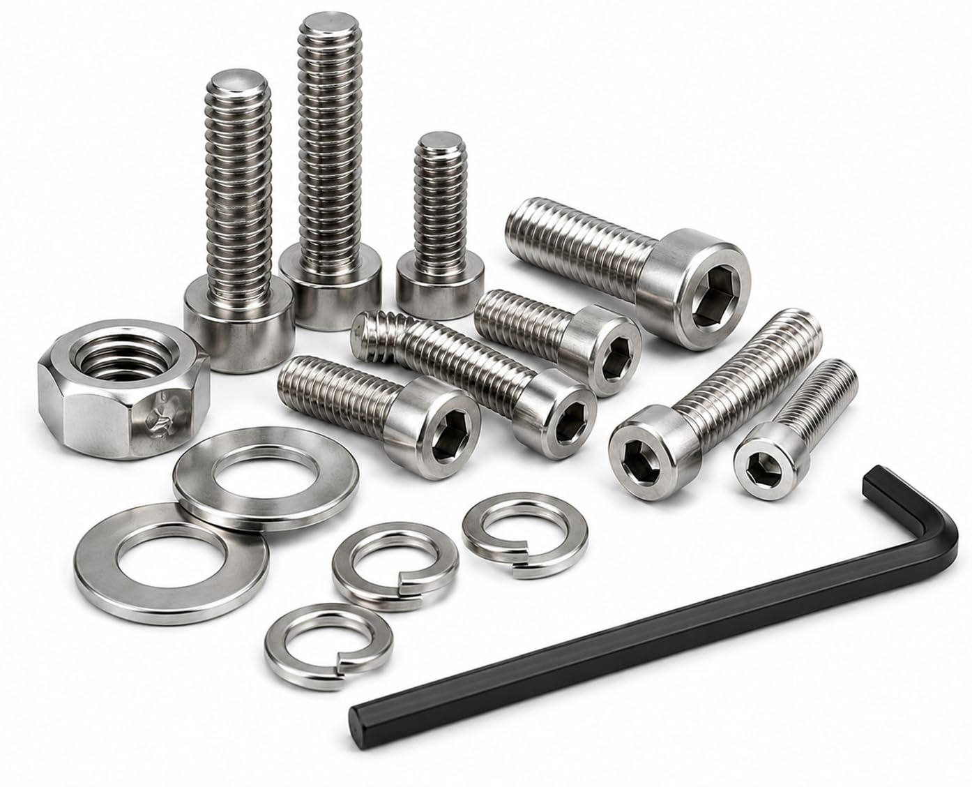TRO -140 pcs - Hex Socket Screw Set - SS304 -M3 (3MM) - Length (M3X6, M3X8, M3X10, M3X12, M3X16) - M3 Hex Nut - 2.5mm L allen key-picture-20