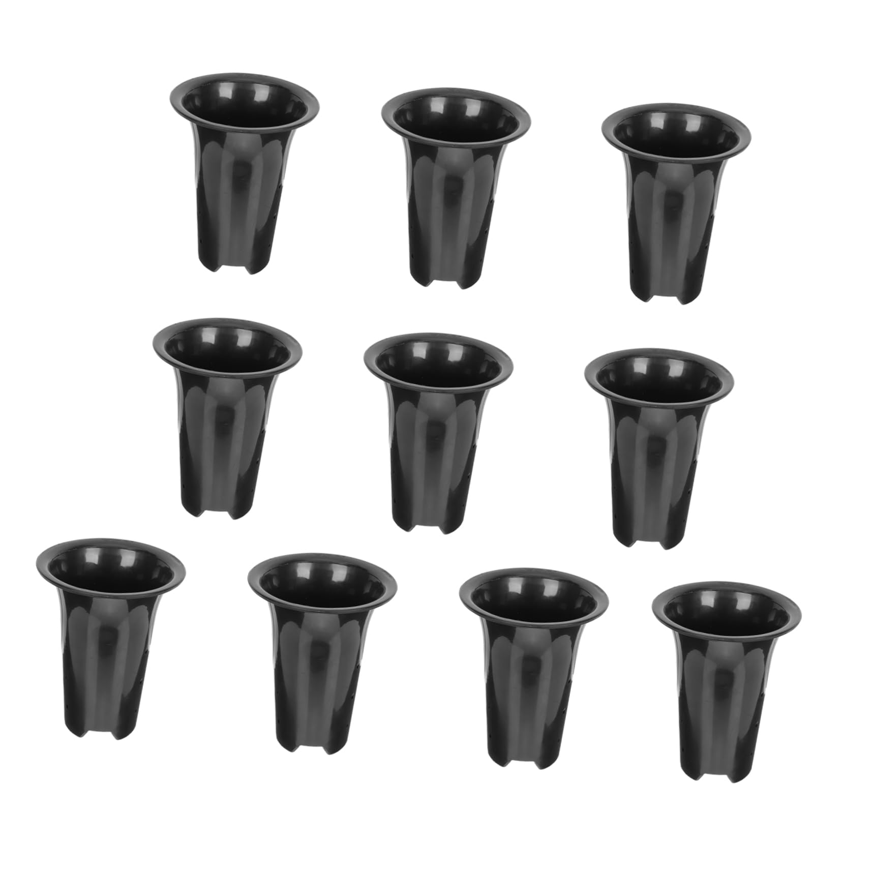 Toyvian Pots pour Orchidées et Trous de Drainage en Plastique Noir Hauteurs Augmentées Lot de 10 Contrôle des Racines pour Plantes D’intérieur