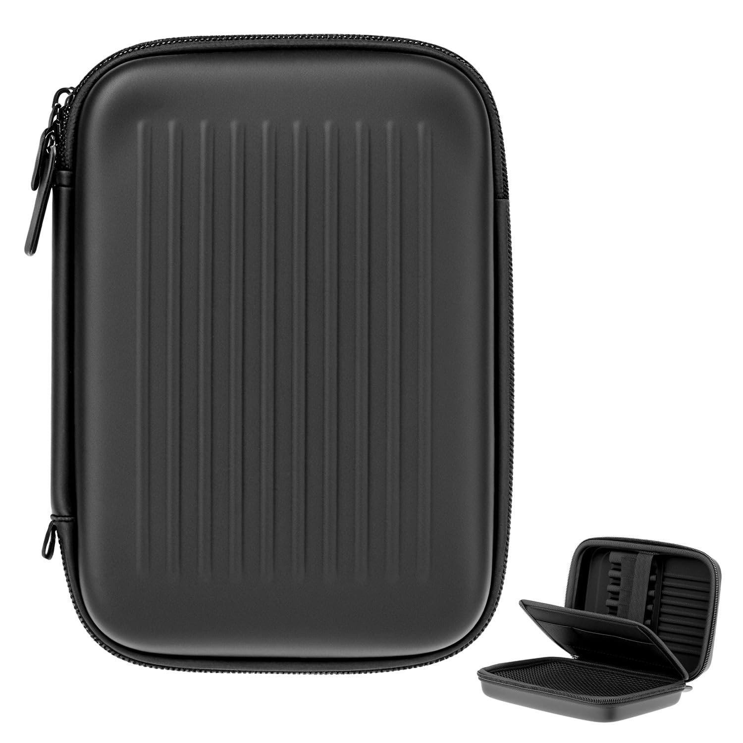 QWORK® Hartdart Eva para 6 Dardos, sin deslizamientos, con Compartimentos Separados para Accesorios adicionales de Dardos.