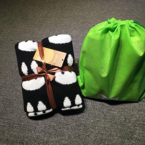 Hacookies,Knit Growth Chart Kids DIY Height Ruler Large Measuring Number Children Growing Sofa Baby Cradle Cashmere Cotton Bed Blanket Receiving Swaddle Blankets,Includes Storage Bag