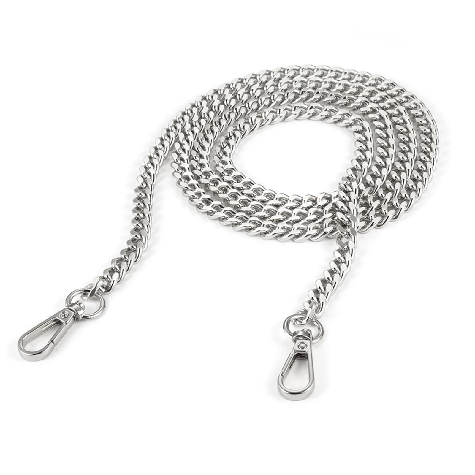 Cadenas para Bolsos Reemplazo de asa de Correa de Metal DIY con Cadena de Bolso de 120cm for Bolso de Hombro de Mujer(Black)