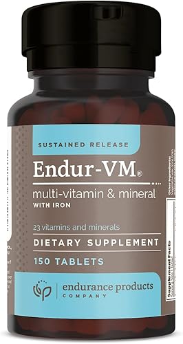 Endurance Products ENDUR -VM con hierro, multivitaminas diarias para mujeres - Vitaminas A, C, D, E, B12, calcio y zinc para apoyo a la salud