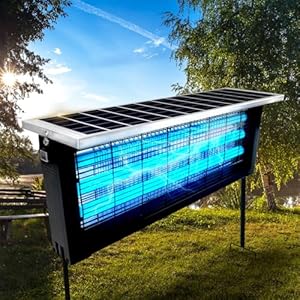 Powerful Large Solar Bug Zapper Outdoor for 3500 sq.ft, Poartable Rechargeable Mosquito Zapper with High Powered, Cordless Solar Fly Zapper for Patio Garden Backyard RV Camping Pond Pest Control Powerful Large Solar Bug Zapper Outdoor for 3500 sqft Poartable Rechargeable Mosquito Zapper with High Powered Cordless Solar Fly Zapper for Patio Garden Backyard RV Camping Pond Pest Control
