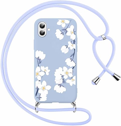 Foonary Funda con Cuerda para Apple iPhone 16 Plus 6,7", Carcasa Ultrafina Silic