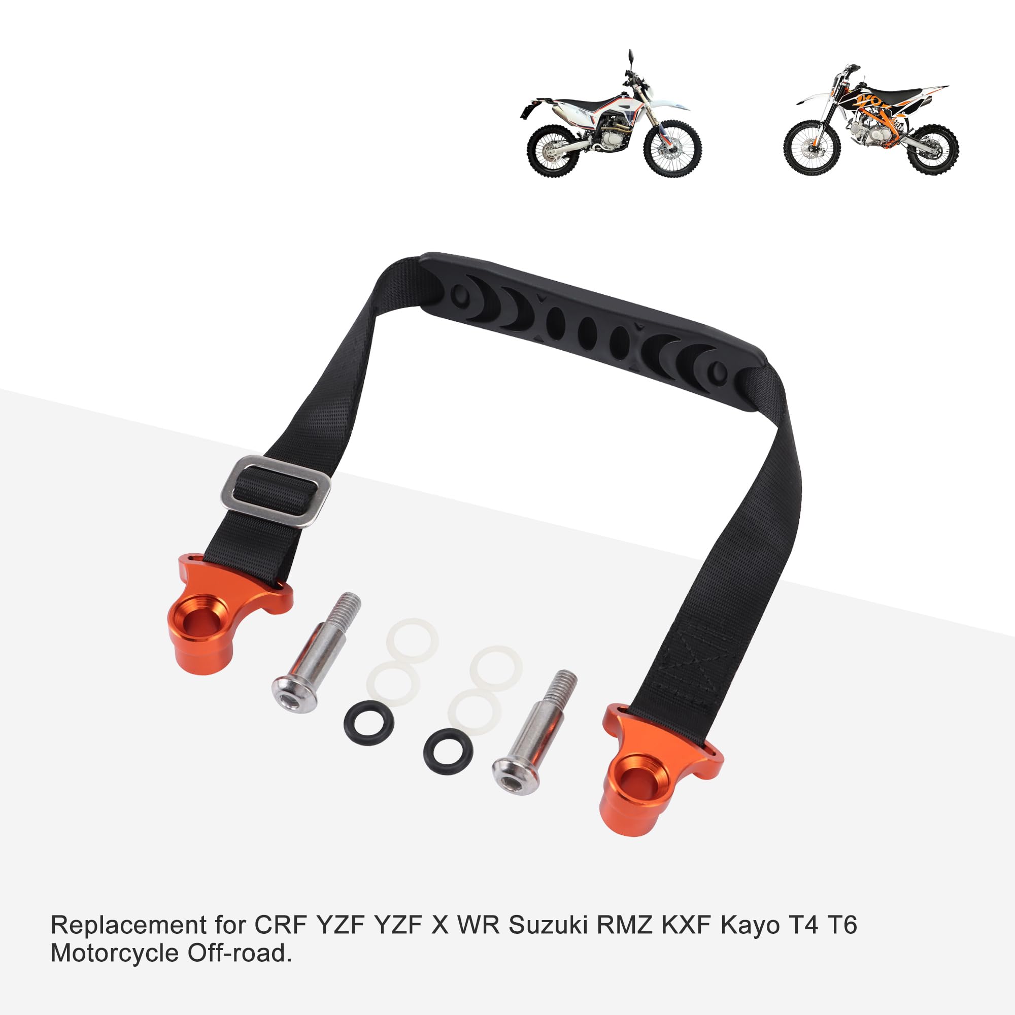 GOOFIT hinten justierbarer Tugger Strap Ersatz für Dirt Bike YZF250 YZ250F YZ450F WR250F 450F YZ125 250 YZ125X YZ250X YZ250FX YZ450FX YZ85 2002-2021, Orange