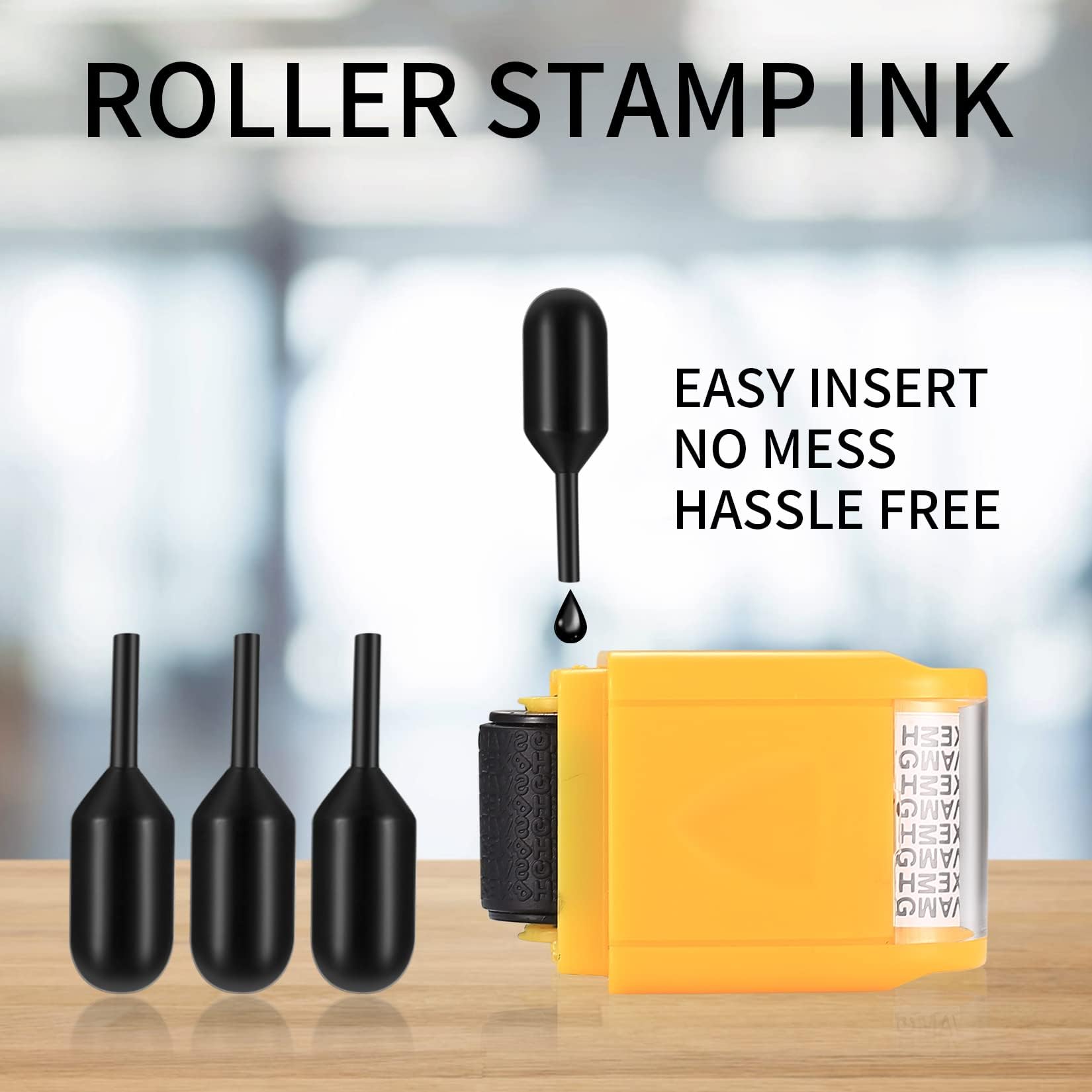 12 Pcs Identity Theft Protection Roller Stamp Ink Set, ID Security Theft Protection Roller Stamp Inks - Image 3