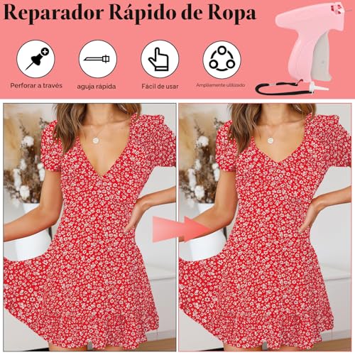 Miniatura 2 de Farerkass Stitchy Quick Clothing Fixer Stitch Gun Stitchy Fixer Ropa, Dispositivo De Fijación Rápido Para Ropa, Dispositivo De Fijación Rápida De Ropa, Con 5 Agujas, 1000 Agujas De Plástico