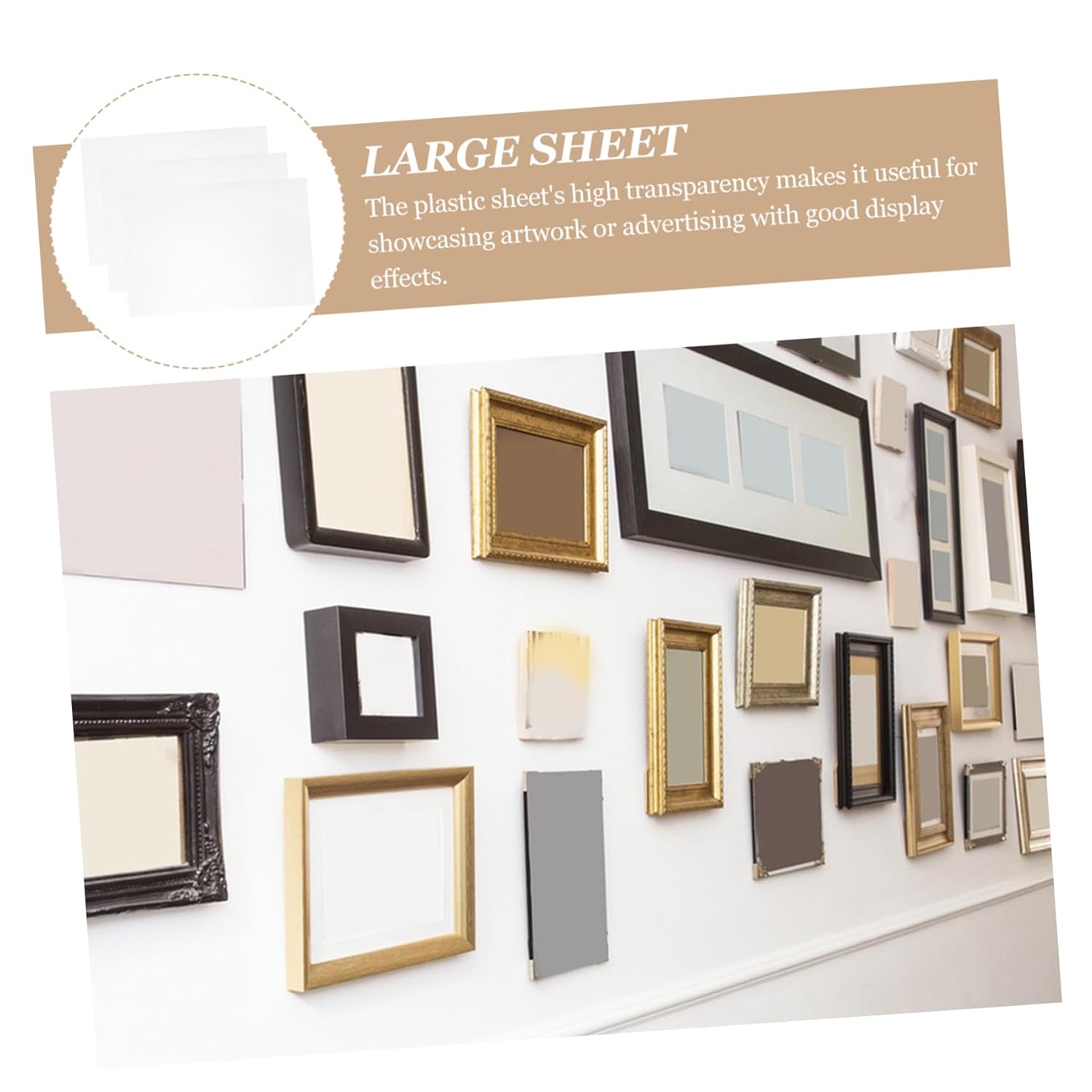 Cabilock 3pcs PVC Plastic Sheets High Transparency Crafting Panels for Projects Picture Frames and