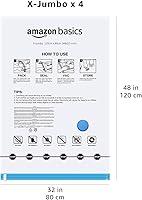 Vista 6 de Yaxa Basics Bolsas de almacenamiento de compresión al vacío que ahorran espacio con bomba de mano para embalaje de ropa, ideal para mantas