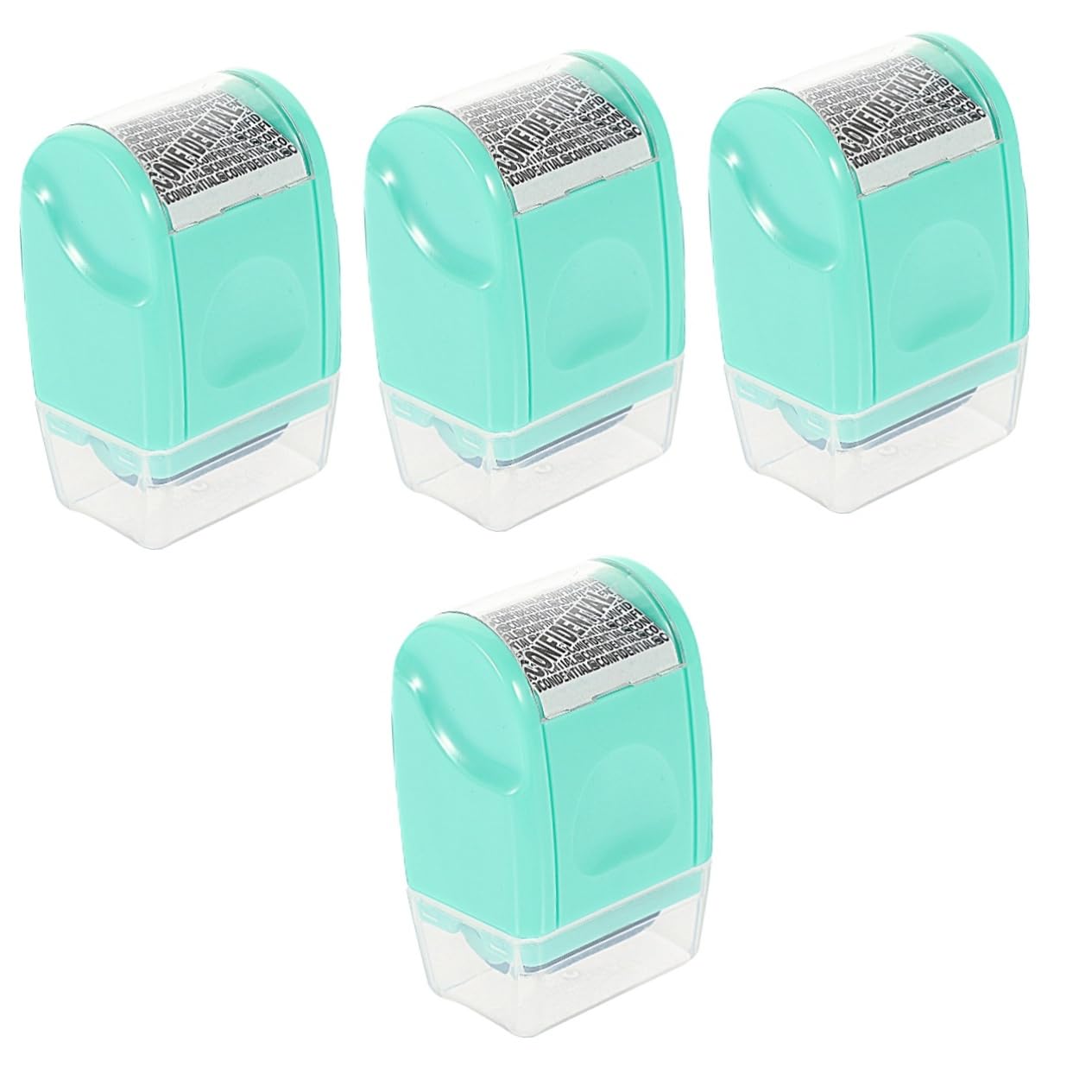 NUOBESTY 4pezzi Portable Roller Stamp Multi-function Id Stamp Per La Privacy Domestica Timbro Per Protezione Documenti Copertura Codice Illeggibile Per Fatture e Documenti Personali