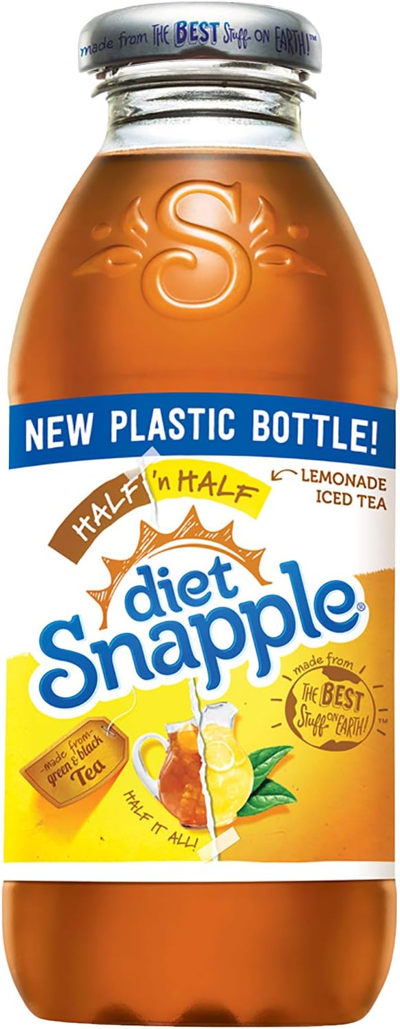 Diet Snapple Half 'n Half, 16 fl oz (24 Plastic Bottles)