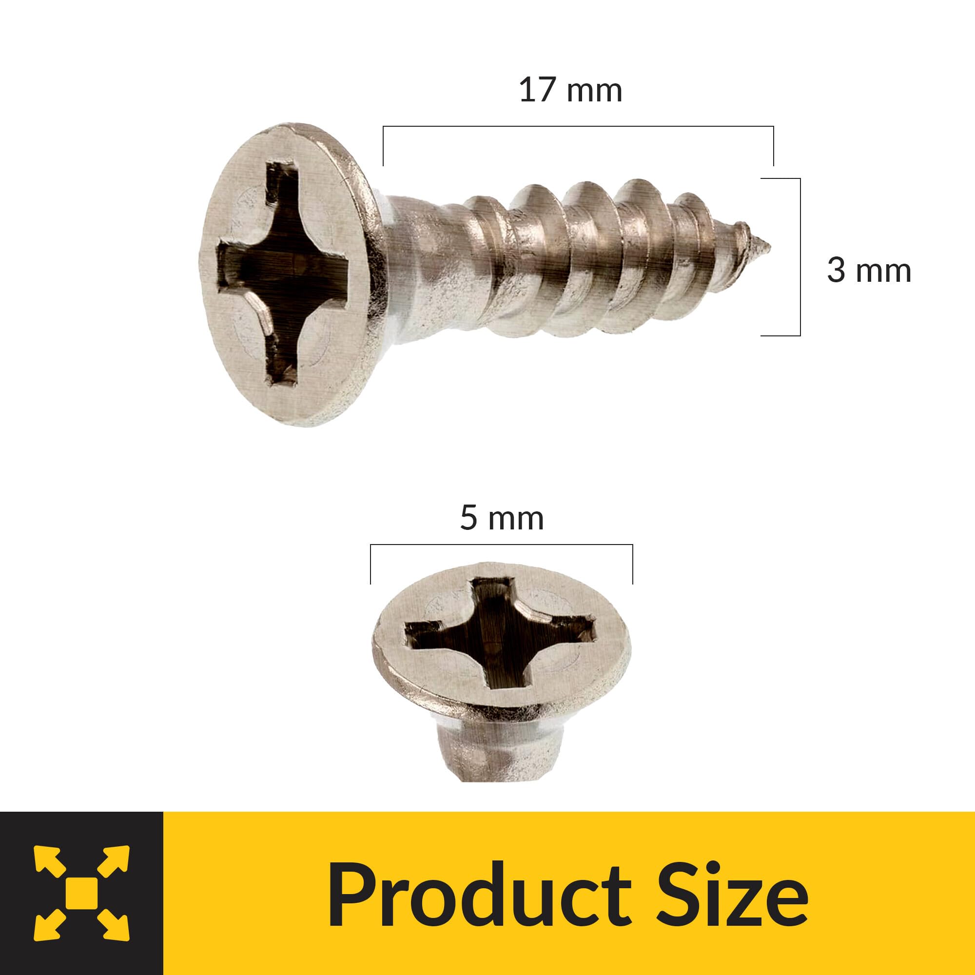 Brixwell SRW215567201 Wood Screw, Flat Head Countersunk Pack of 1000