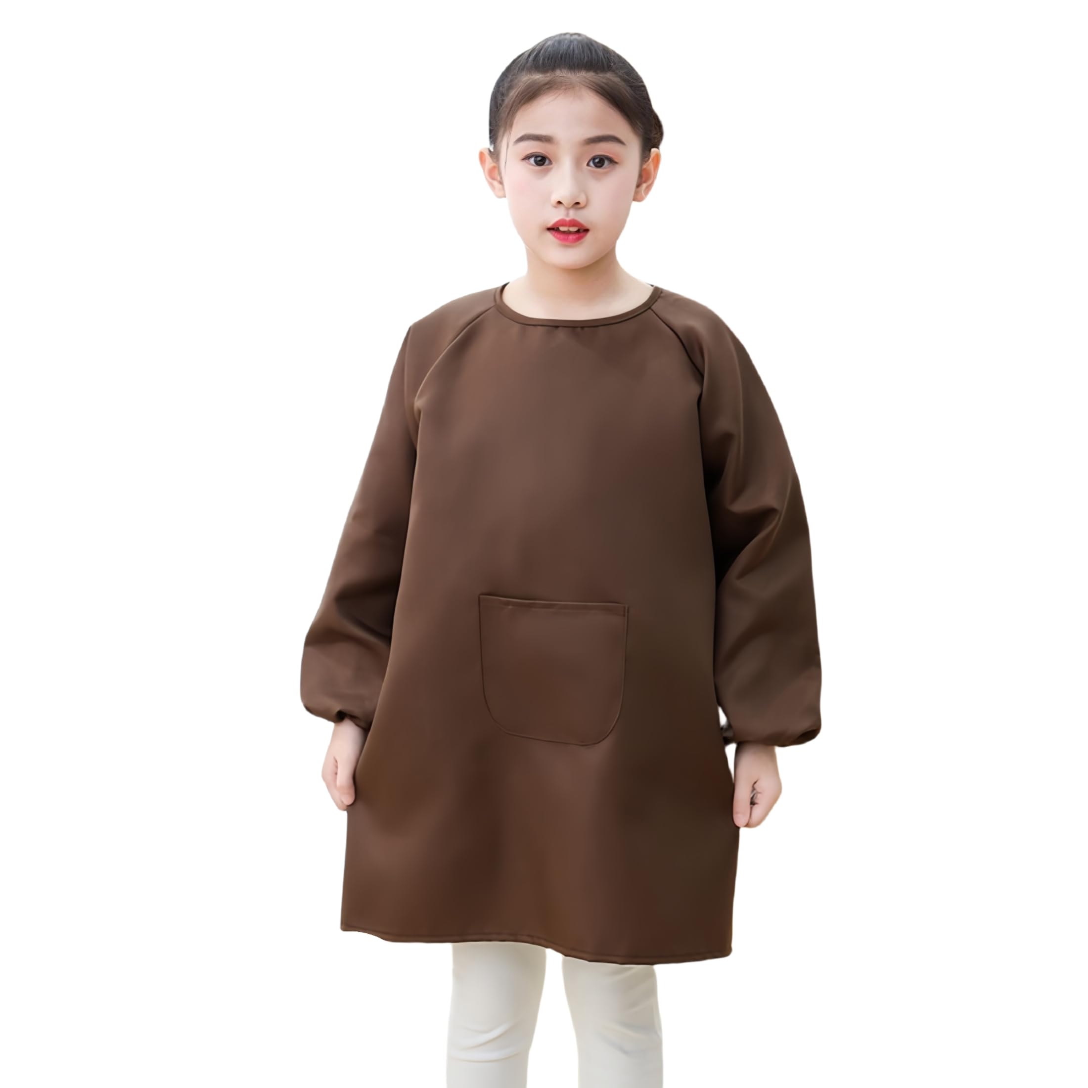 Lauthen.S Kids Art Smock, Toddler Painting Apron Long Sleeves with Pocket for Crafting Painting 2-12 Years