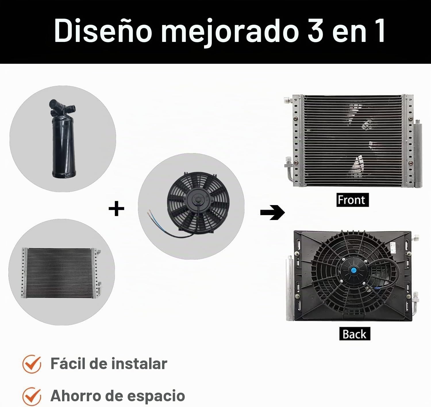 Kit de aire acondicionado eléctrico universal para debajo del salpicadero, 12 V, 3 kW, apto para furgonetas y autocaravanas (solo refrigeración)
