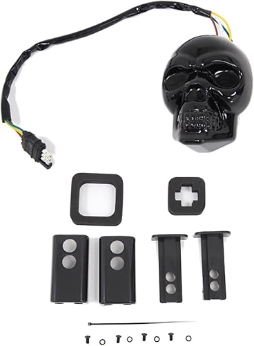 Miniatura 6 de Cubierta de enganche de remolque con luz LED de calavera para remolque, se adapta a 2 pulgadas y 1-14 pulgadas, ambos (negro)