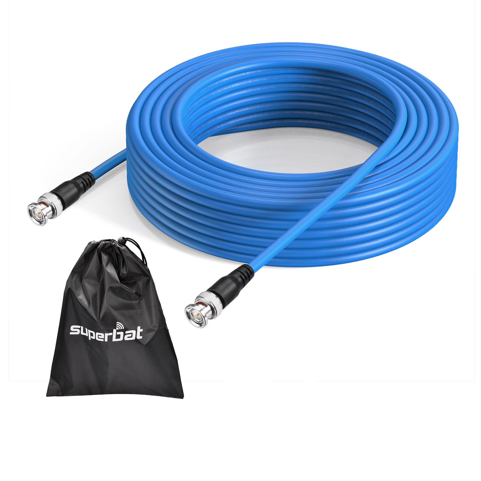 Superbat SDI Cable Long 75 Ohm BNC Cable 3G/6G/12G (Belden 1694A)，1-300FT, Support HD-SDI/3G-SDI/6G-SDI/4K/8K Video,Precision SDI Camera Wire (1Pcs)
