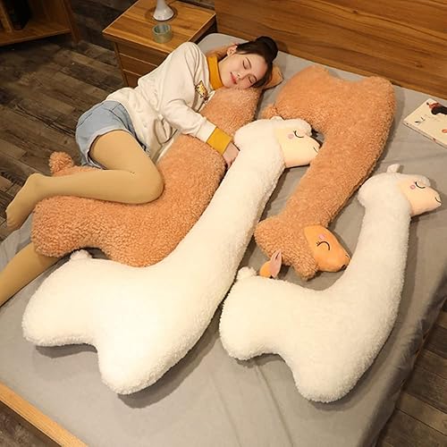 Miniatura 4 de Almohada de felpa de llama, almohada gigante de felpa de alpaca de cuerpo largo, juguete de peluche suave de alpaca, regalo de cumpleaños de Navidad