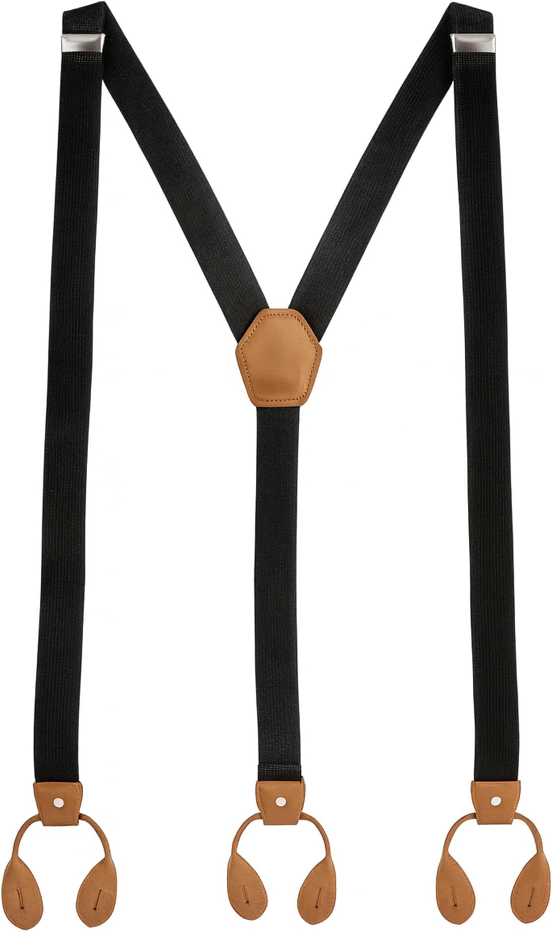 Trimming Shop 25mm Men's Suspender Braces - Y Back Elasticated Adjustable Suspenders Button Hole Braces - Fashion Accessory for Parties, Weddings, Casual, Formal Events