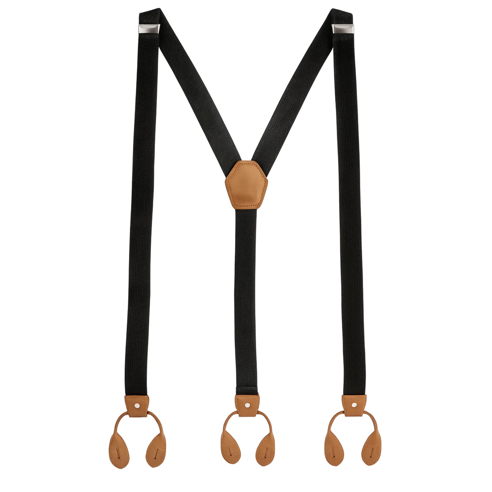 Trimming Shop 25mm Men's Suspender Braces - Y Back Elasticated Adjustable Suspenders Button Hole Braces - Fashion Accessory for Parties, Weddings, Casual, Formal Events