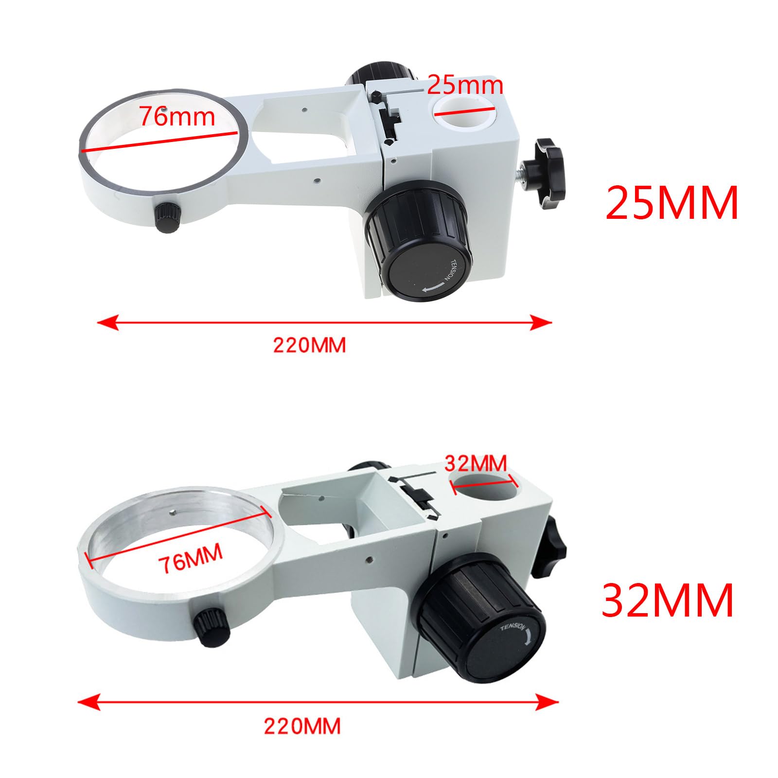 Adattatore per microscopio aggiornato per microscopio stereo, braccio di regolazione della messa a fuoco, supporto per testa per microscopio, accessori per microscopio
