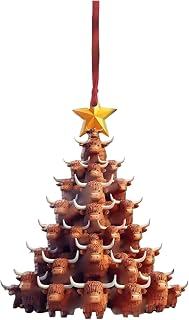 Colgante de acrílico con forma de animal interesante para árbol de Navidad, decoración para árbol de Navidad, accesorios decorativos para ambiente festivo Plafón de diseño caro negro (C, One Size)