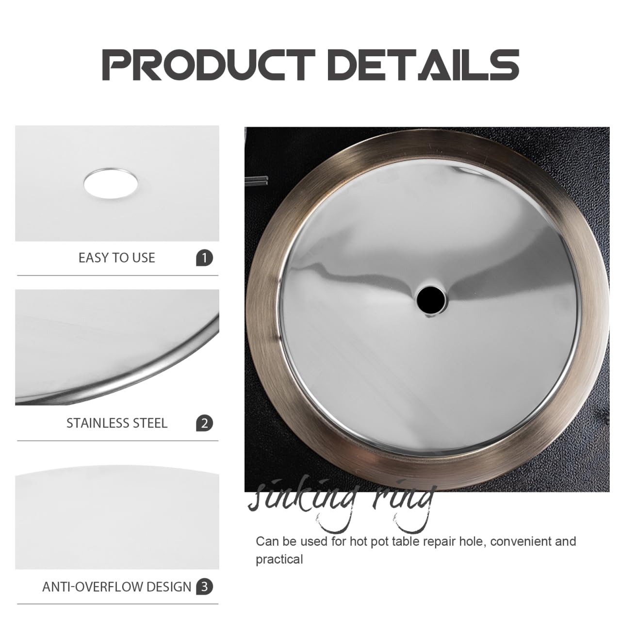 Adaptador de Inducción de Acero de 32,8 CM Superficie Lisa para Fácil Limpieza, Compatible Estufas y Mesas de Ollas Calientes, Adecuado para Uso en Cocinas de Inducción