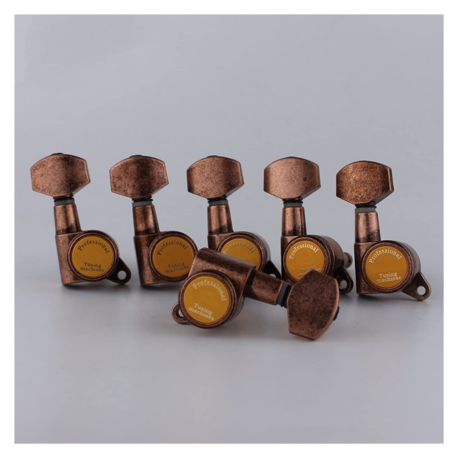Stimmwirbel Gitarrensaiten Tuner-Gitarre- Modelle Heckschloss String E-Gitarren- Maschinenköpfe Antike Bronze (Color : 6R)