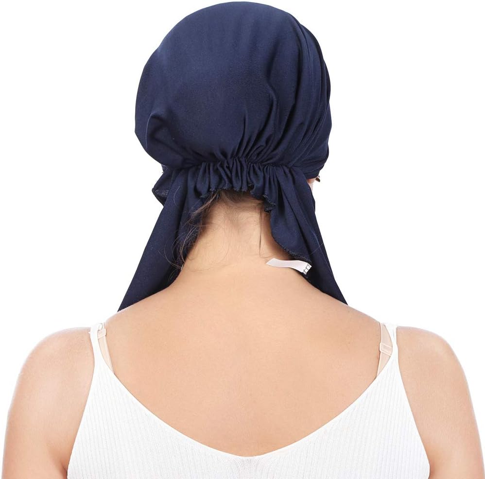 Qhome Womens Rhinestone Head Scarf Head Wrap Chemo Cap Spandex Bandana Du Rag - Image 7