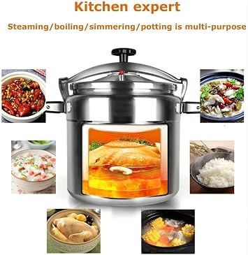 45 quart High capacity Aluminum pressure cooker,Multifunction Commercial Hotel kitchen commercial very large pressure canners,Safe explosion-proof,insulating handle,applicable:Gas stove/Open flame