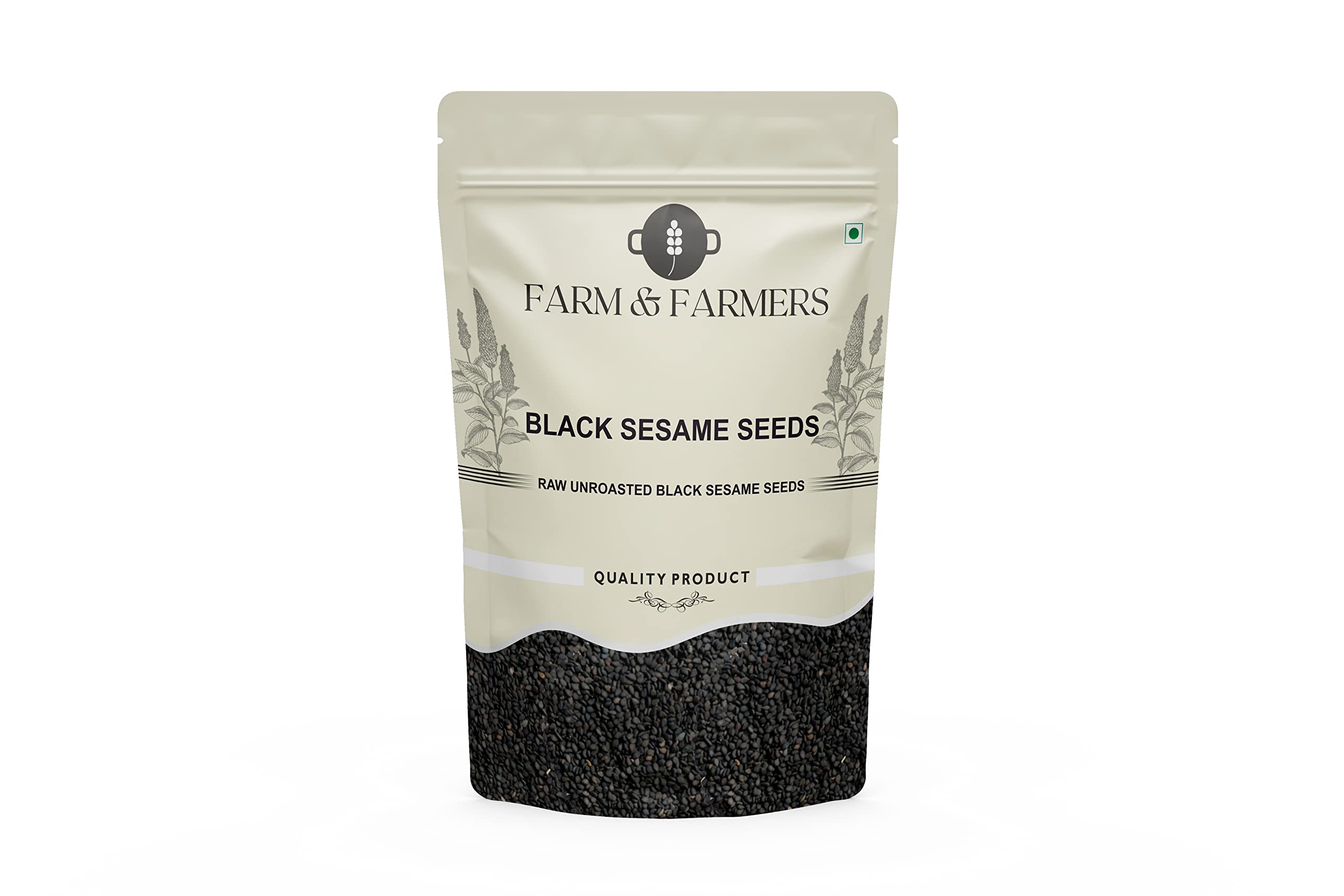 Farm & Farmers Whole Fresh and Natural Black Sesame Seeds | Kaale Til | Tal | Indian Spice - Pack of (250 Grams) (B09YMF5FV7) Amazon Price History, Amazon Price Tracker
