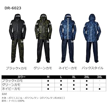 Daiwa DR-6323P レインウェア XL ネイビー/カモ Daiwa DR-6323P レインウェア XL ネイビー/カモ - メルカリ