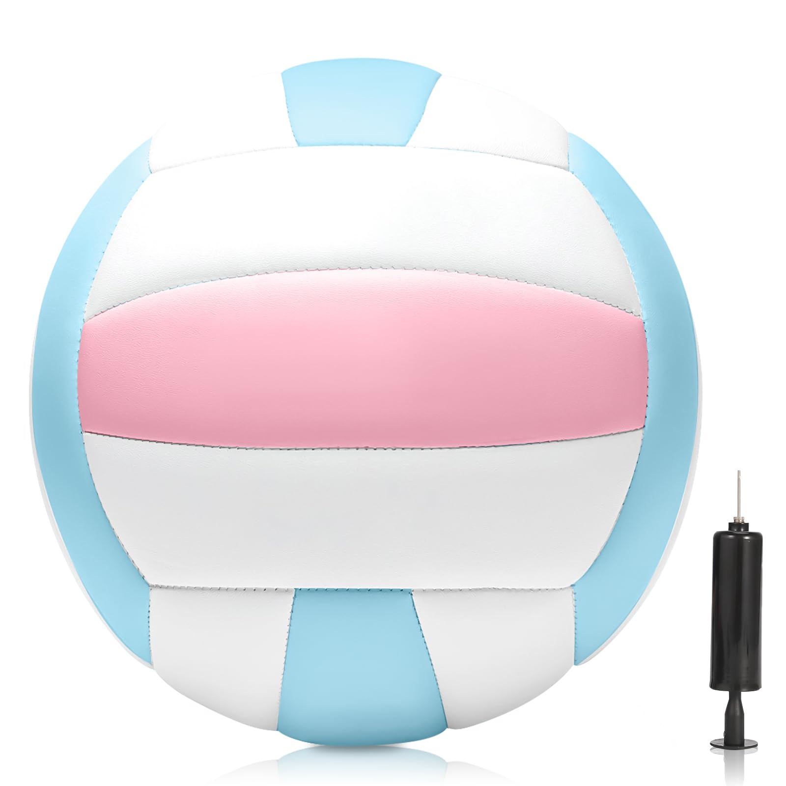 Voleibol oficial tamaño 5, juego de voleibol, pelotas de voleibol, pelota suave, para interior y exterior, pelotas de voleibol de playa suaves con inflador para entrenamiento al aire libre e